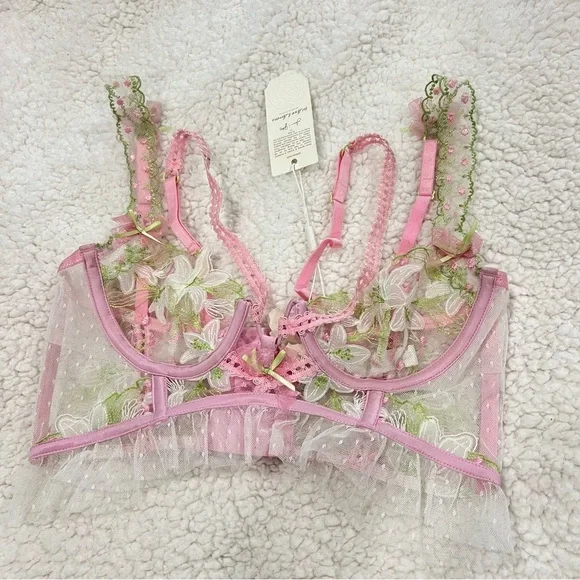 For Love and Lemons Waterlillies Bustier Top Size XS - Picture 4 of 8